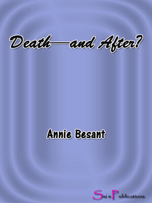 cover image of Death—and After?